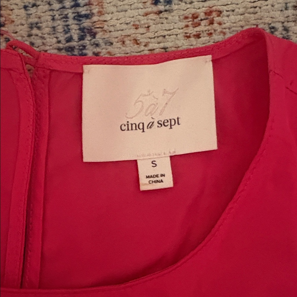 Cinq a Sept Jackie Long Sleeve Drop Waist Flounce Dress SZ S VGUC - Picture 5 of 8